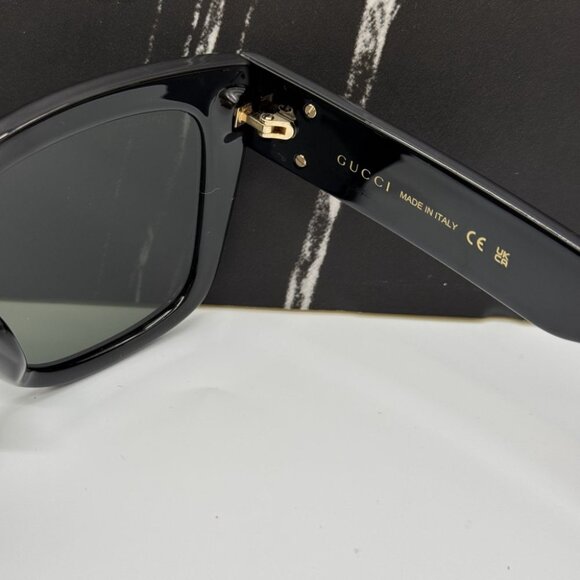 NEW GG1690SK 001 GUCCI SUNGLASSES SHINY BLACK WOMEN EYEWEAR GUCCI - Picture 13 of 15